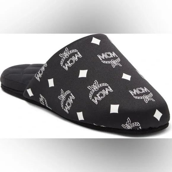 ONE DAY SALE!!! MCM Monogram silk slides Slipper NWB MCM Monogram Print Slides – Oneness Boutique main image 3